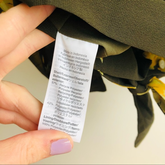 Madewell Effie Floral Green yellow top sz XS - Picture 7 of 12